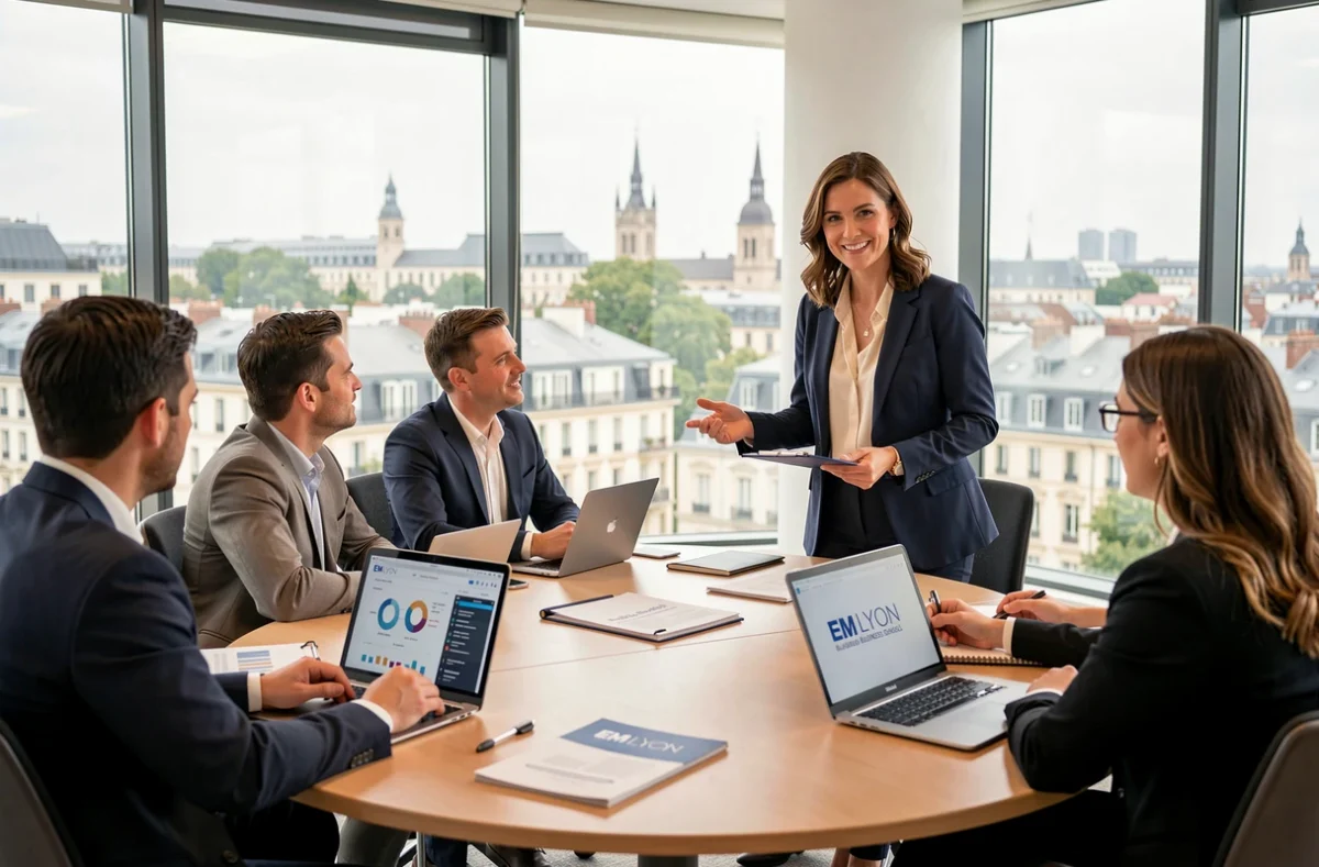 Professeure animant une session de formation continue pour cadres à l'EM Lyon Business School