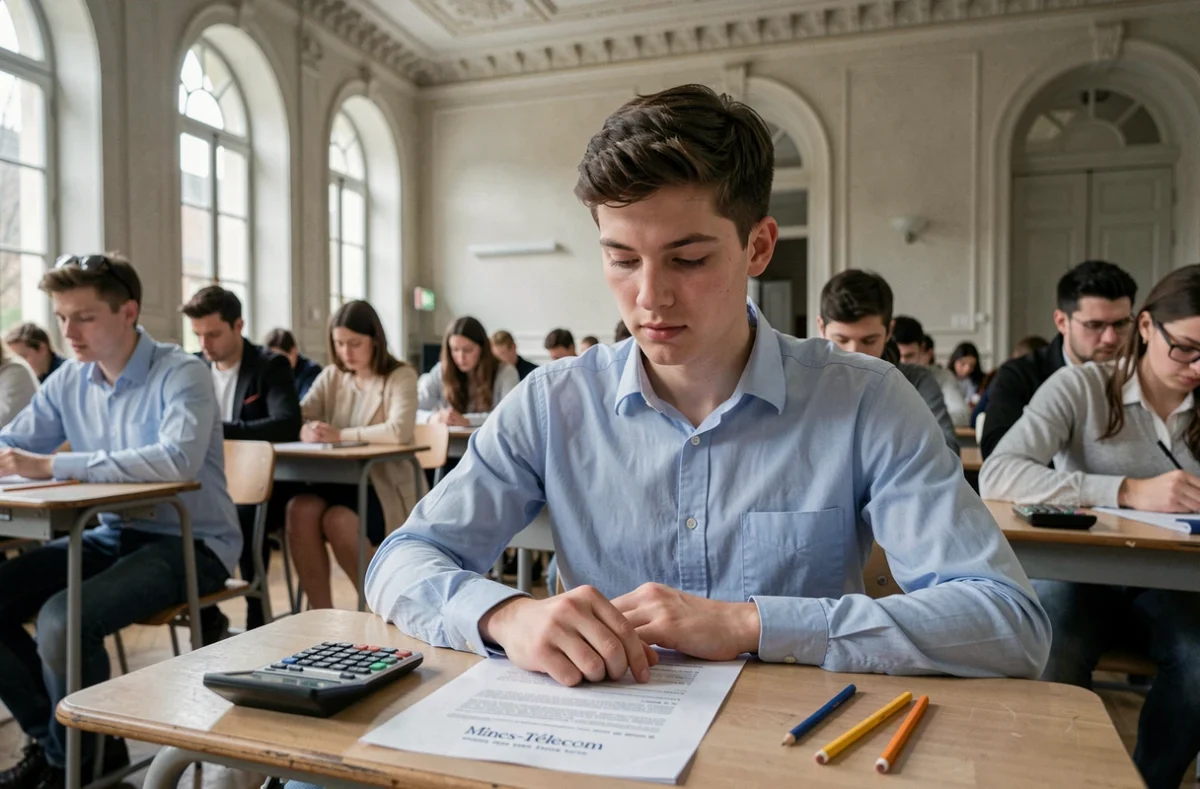 Étudiant passant le concours Mines-Télécom pour intégrer le parcours Génie Informatique de l'ENSICaen