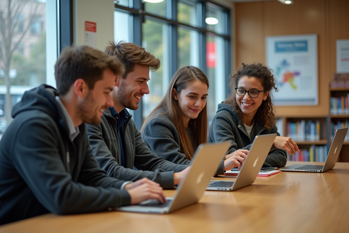 Jeunes discutant autour d