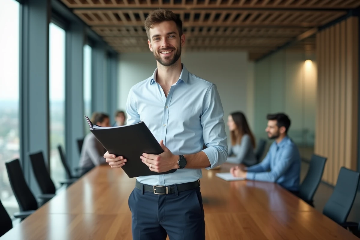 Jeune homme souriant lors d